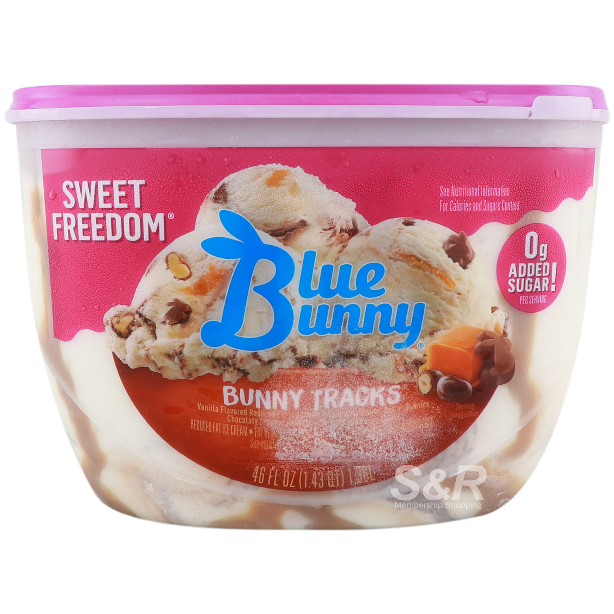 Blue Bunny Tracks Ice Cream Sweet Freedom Flavor 1.36L